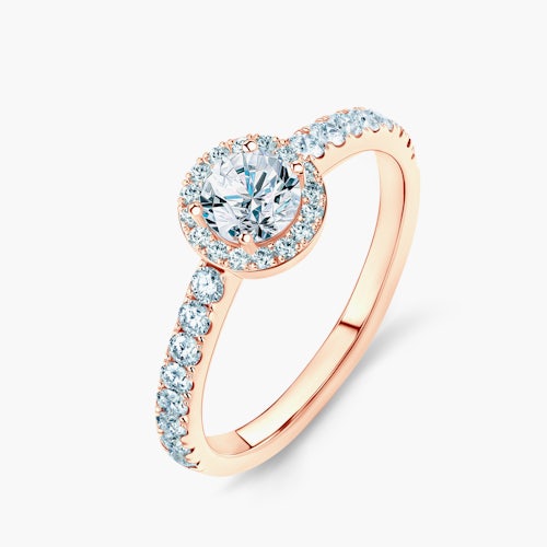 Pierścionek zaręczynowy This is Love: różowe złoto, diament